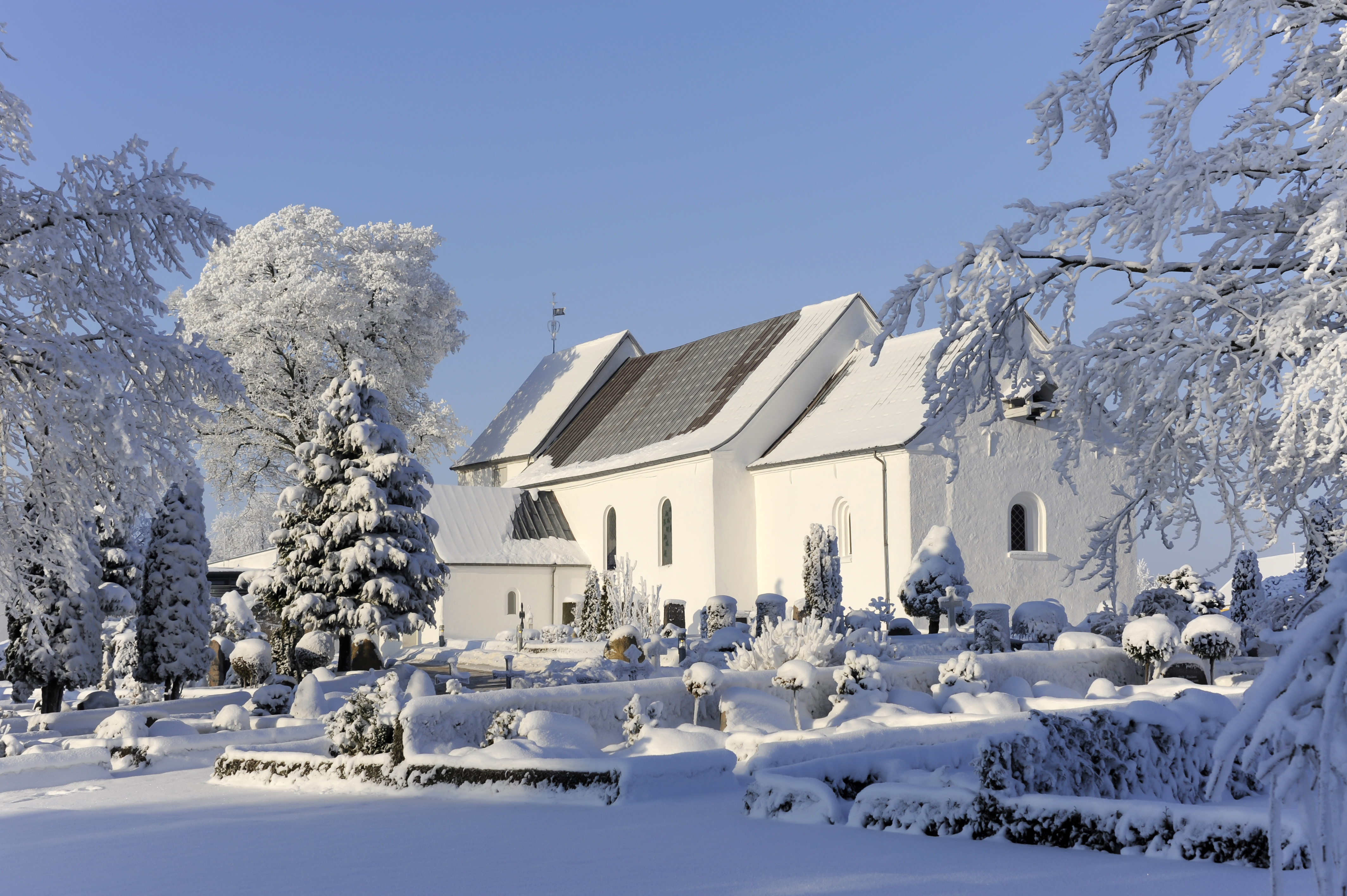 Church in snow