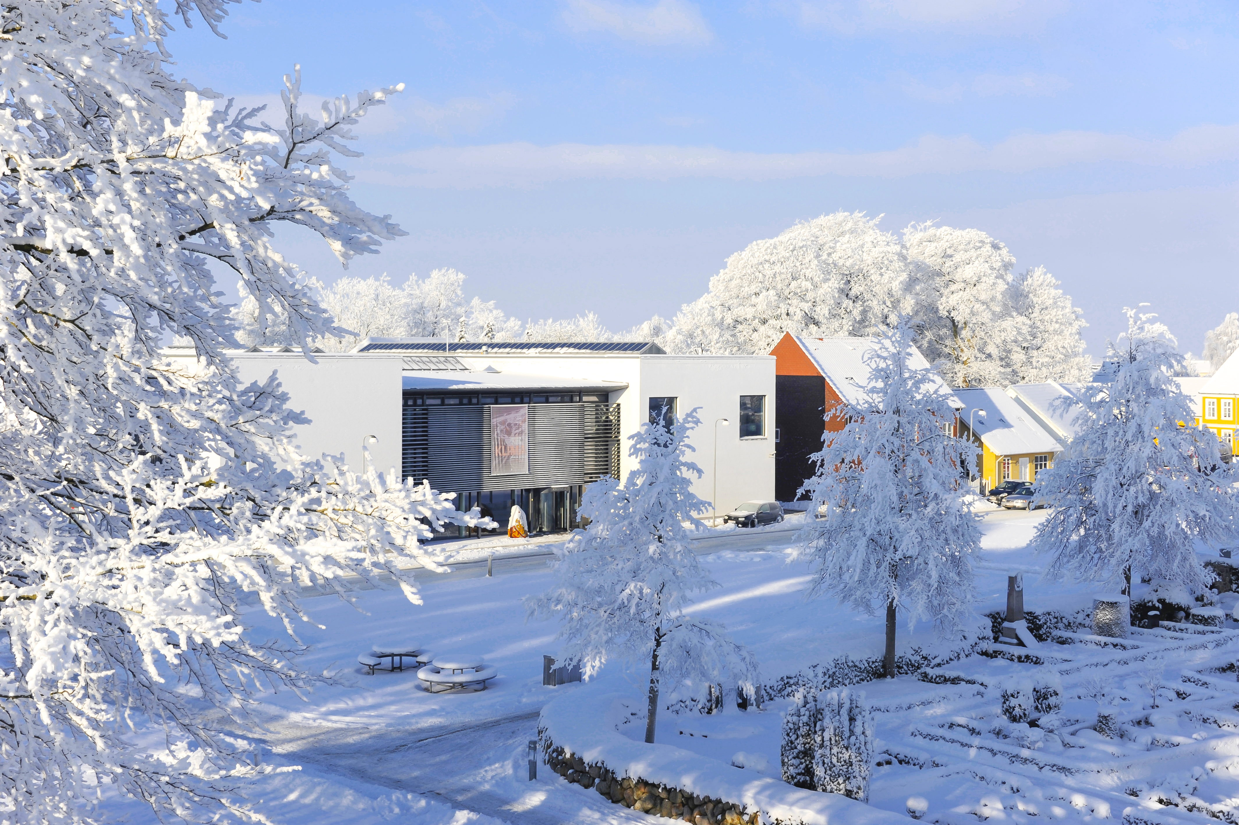 National Danish Viking Mueseum, Jelling. Snow